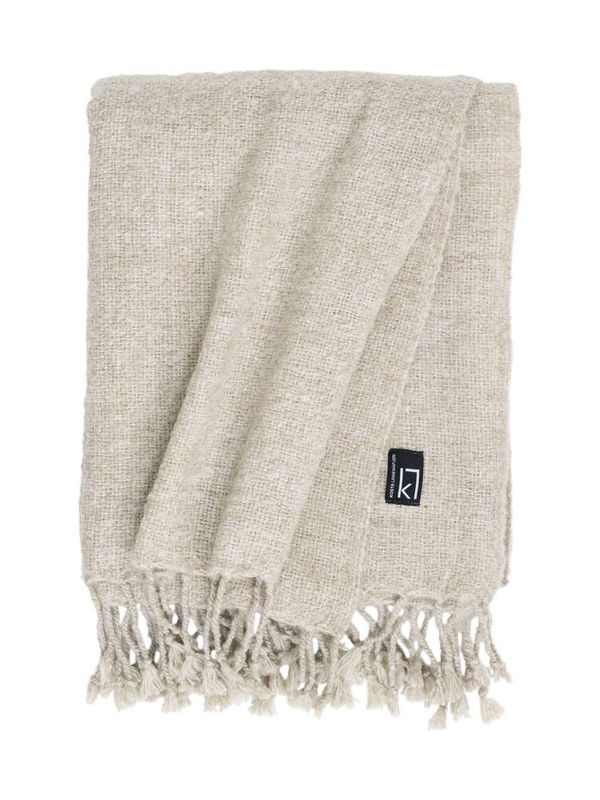 Pläd Sjövallen Beige 130x170 cm Kosta Linnewäfveri