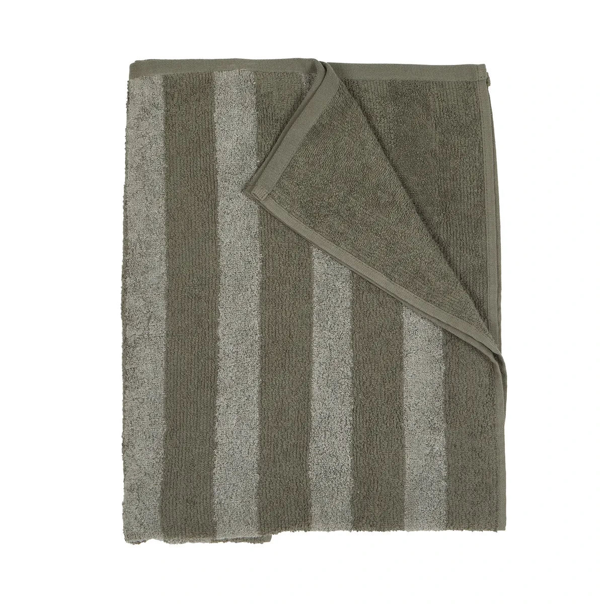Stripe Frotté Grön Badrumshandduk Fondaco (50x70 cm)