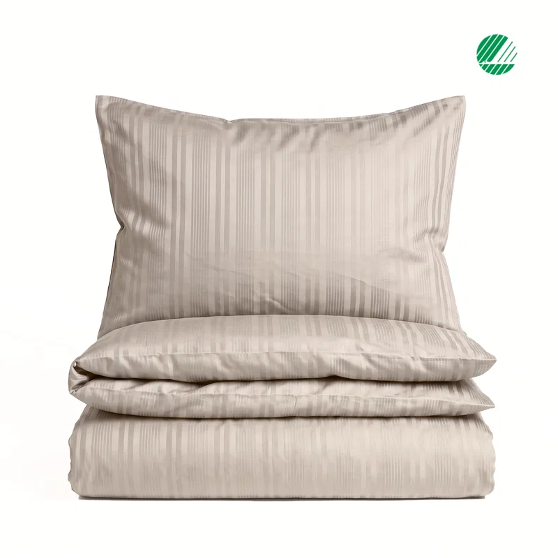 Teddy Satin Beige Bäddset Enkeltäcke 150x210 Classic Textile