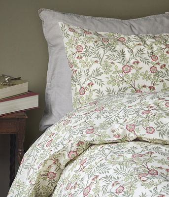 Vera Grön Blommigt Bäddset Enkeltäcke 150x210 Borganäs of Sweden