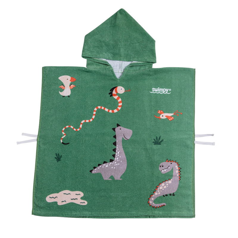 Dino Grön Dinosaurier Barn Badponcho 65x130 Swimpy by Tildas Dino Grön Dinosaurier Barn Badponcho 65x130 Swimpy by Tildas