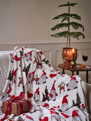 Noel jul pläd Linne 130x170 Redlunds
