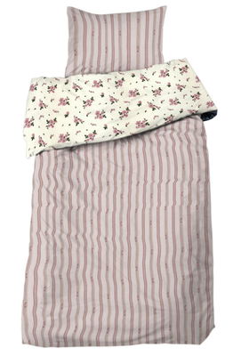 Stina Rosa Blommor Bäckebölja Bäddset Enkeltäcke 150x210 Redlunds