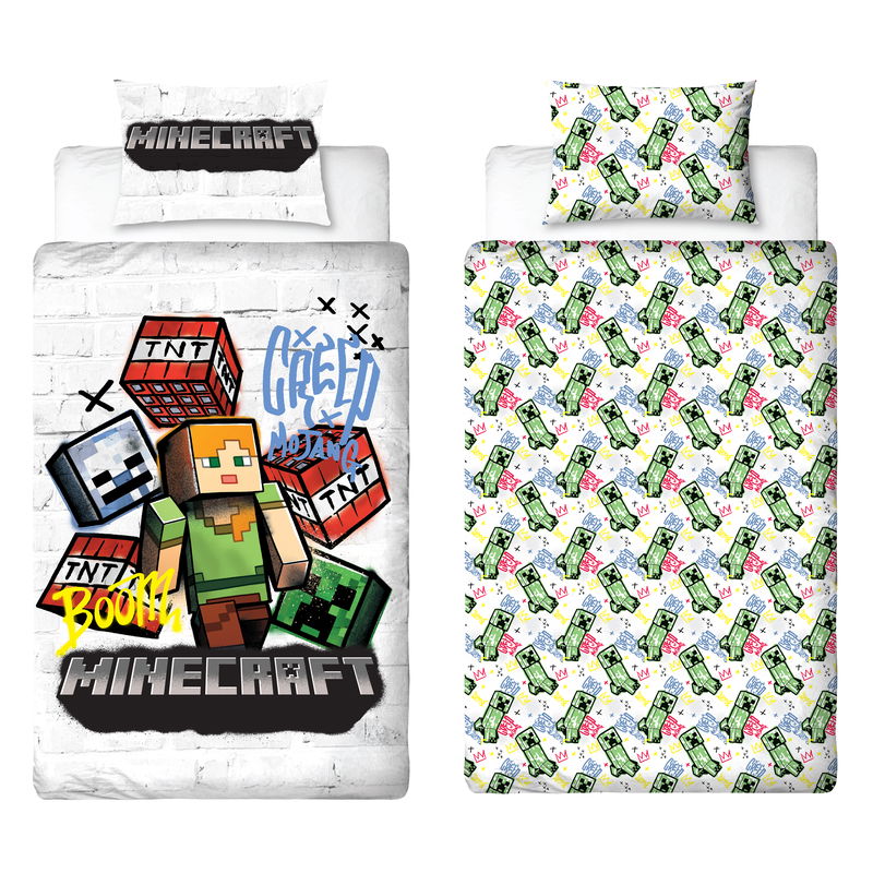 Minecraft Multi Barn Bäddset Enkeltäcke 150x210 Minecraft Multi Barn Bäddset Enkeltäcke 150x210