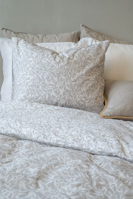 Garden Greige Bäddset Enkeltäcke 150x210 Borganäs of Sweden