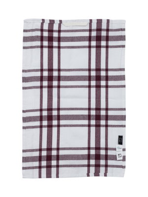 Kökshandduk Rutig Återvunnen Röd 40x60 Kosta Linnewäfveri