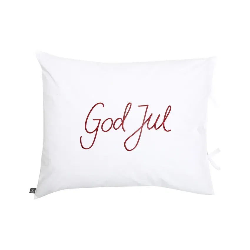 Örngott God Jul Percale Vit 50x60 Classic Textile Örngott God Jul Percale Vit 50x60 Classic Textile