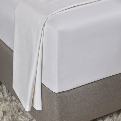 Underlakan Satin Vit Enkelsäng 180x270 Tempur