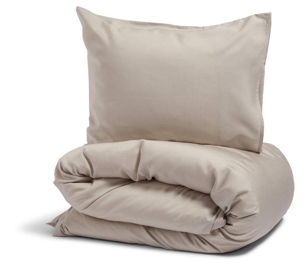 Nottingham Percale Lyocell Sand Bäddset Dubbeltäcke 230x220 Kosta Linnewäfveri