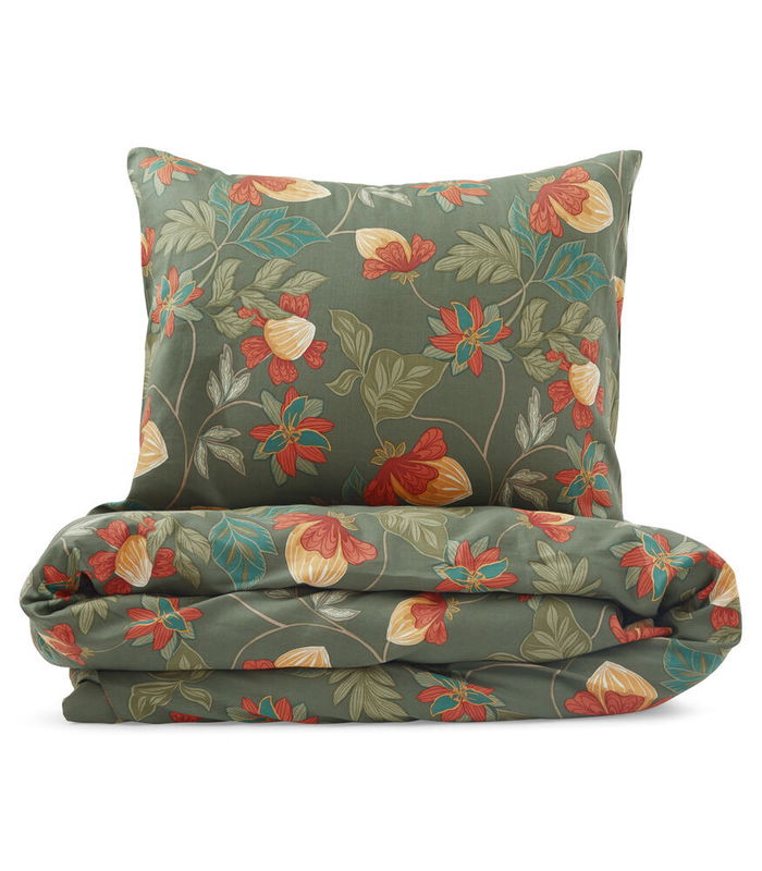 Bratteby Blommigt Satin Bäddset Enkeltäcke 150x210 Kosta Linnewäfveri