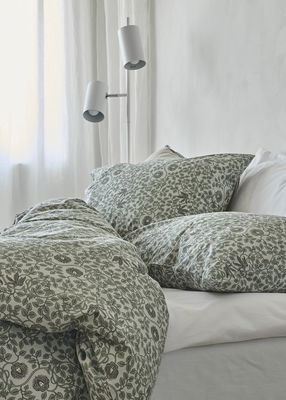 Botanique Grön Blommigt Bäddset Enkeltäcke 150x210 Borganäs of Sweden