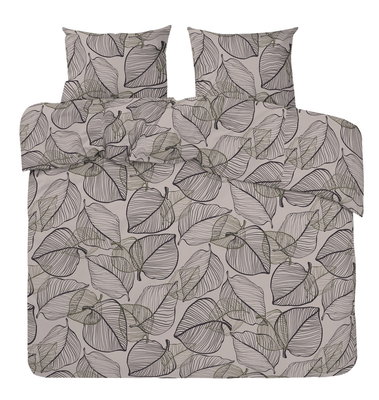 Hugo Beige/Grön Bäddset Dubbeltäcke 220x210 Redlunds