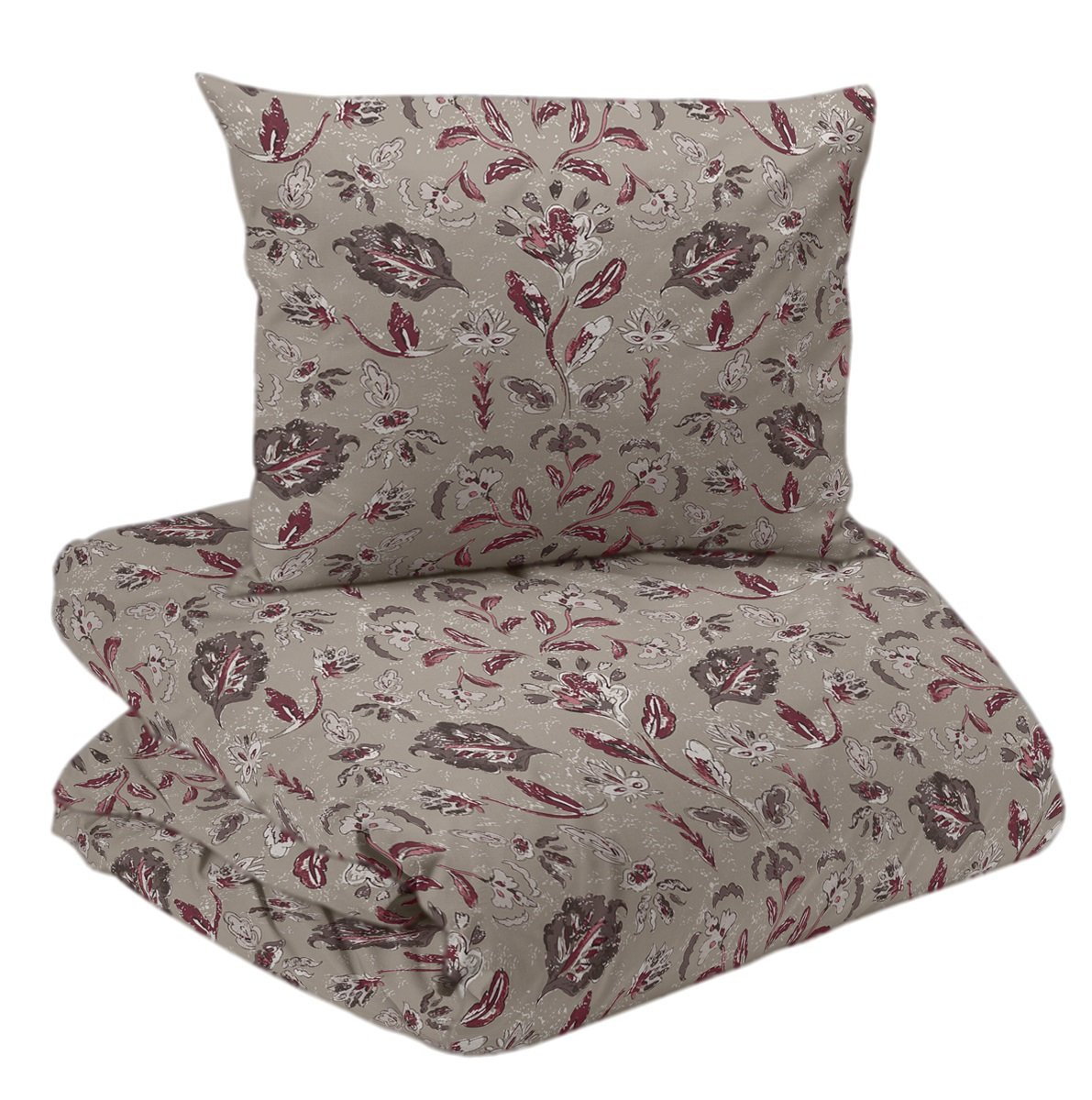 Ingela Satin Mullvad/Vin Bäddset Enkeltäcke 150x210 Redlunds