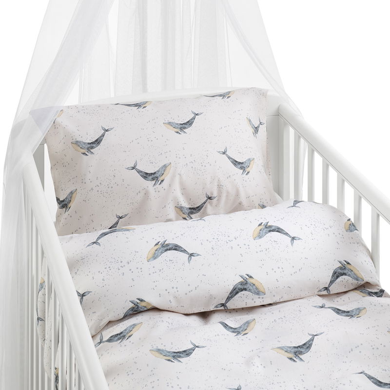 Valsång Blå Bäddset Spjälsäng 100x130 Borganäs of Sweden