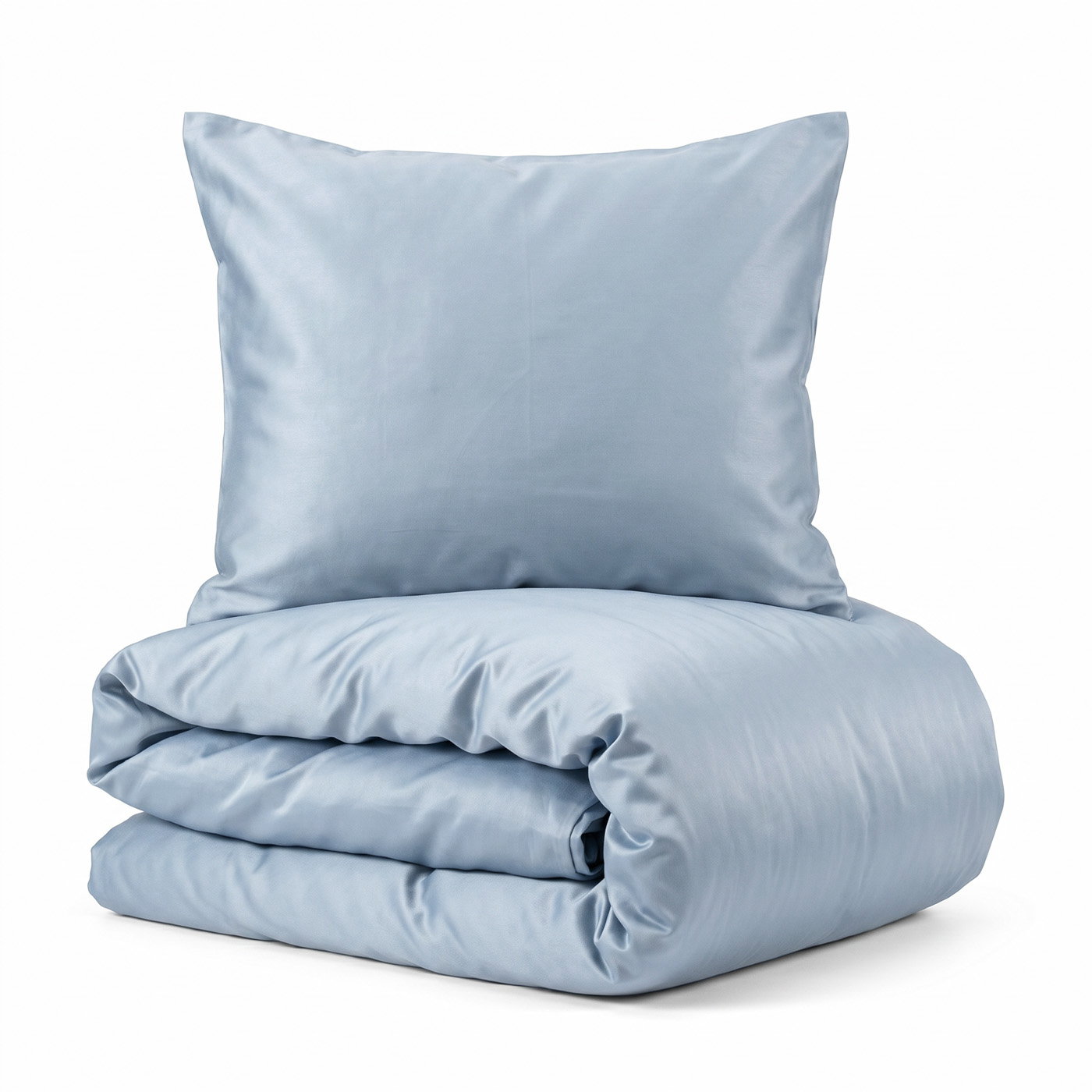 Bambu Bäddset Blå Dubbeltäcke 220x210 Björk