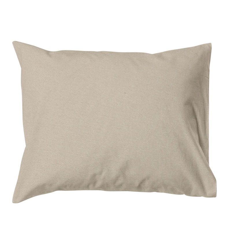 Linnefärgat örngott Bomull 50x60 Billigt beige örngott i bomull 50x60cm