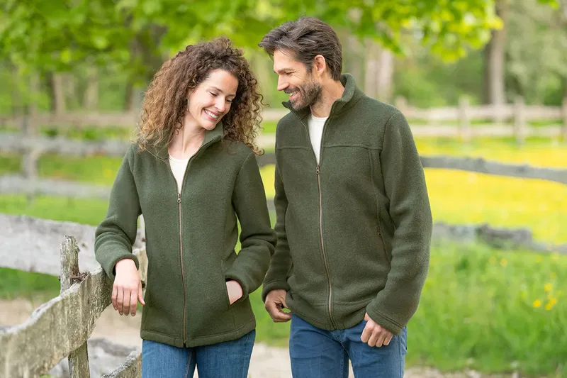 Jacka Ullfleece Dam, olivgrön