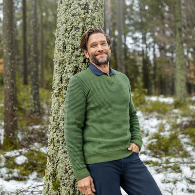 Tröja ekologisk ull grön