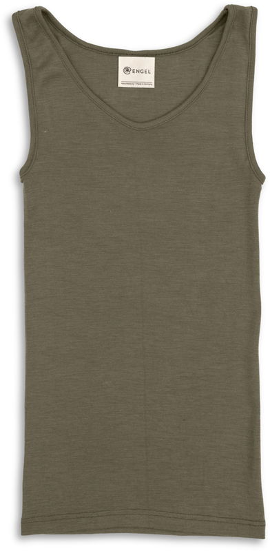 Linne Ull/Siden, olivgrön