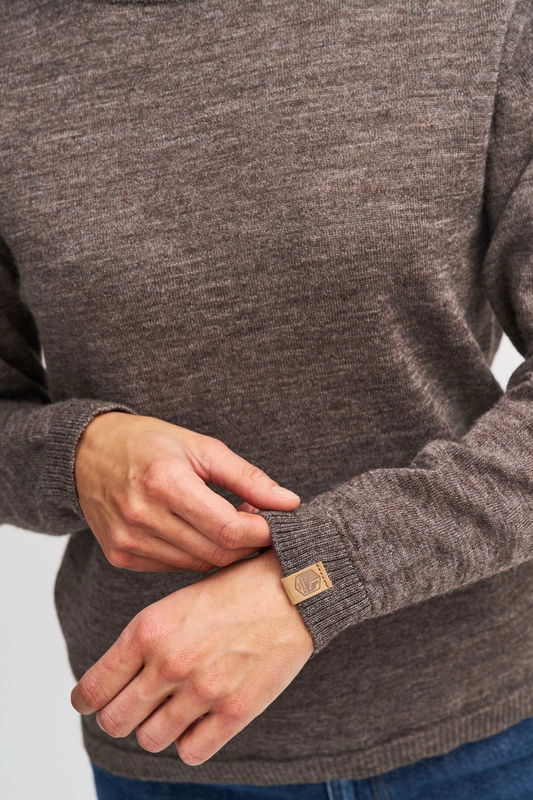 Tunn stickad Tröja Dam Ull, Nutmeg Tunn stickad Tröja Dam Ull, Nutmeg