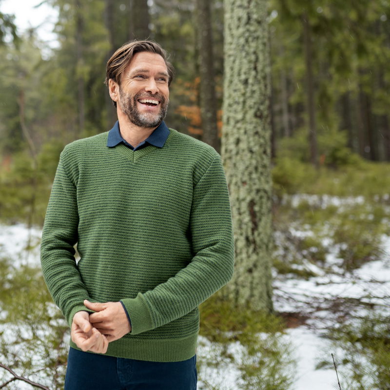 Tröja ekologisk ull grön