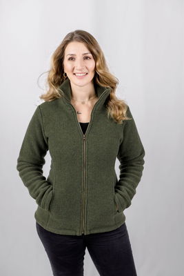 Jacka Ullfleece Dam, olivgrön