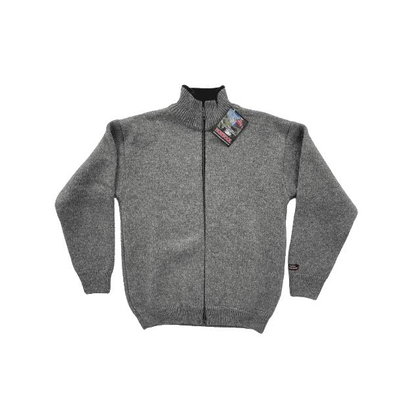 Kofta med dragkedja grå