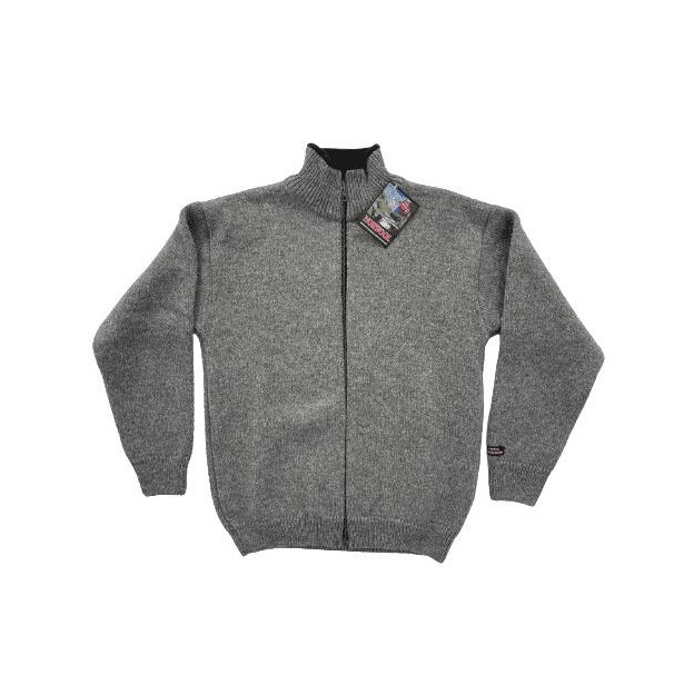 Kofta med dragkedja mörkgrå