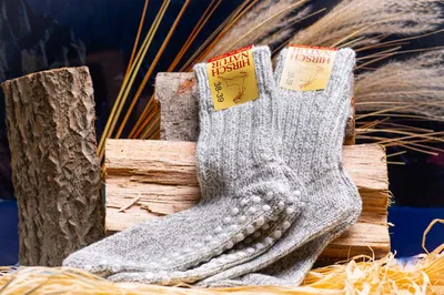 Halk-Sockor Ull, Grå Melerad Halk-Sockor Ull, Grå Melerad