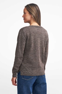 Tunn stickad Tröja Dam Ull, Nutmeg Tunn stickad Tröja Dam Ull, Nutmeg