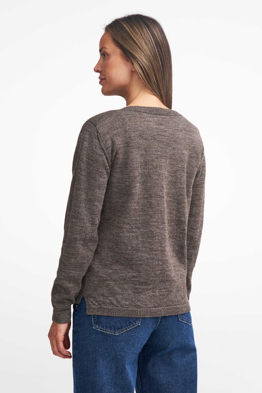 Tunn stickad Tröja Dam Ull, Nutmeg Tunn stickad Tröja Dam Ull, Nutmeg