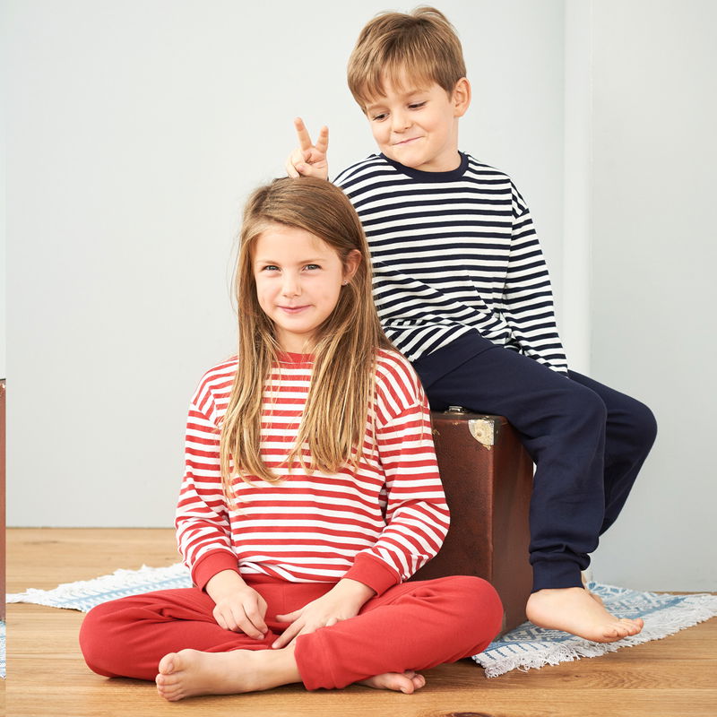 Pyjamas ekologisk bomull blå