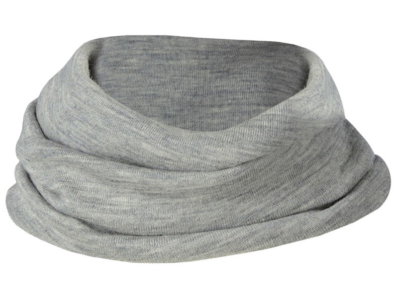 Rundstickad Sjal Ull/Siden Barn, Grå