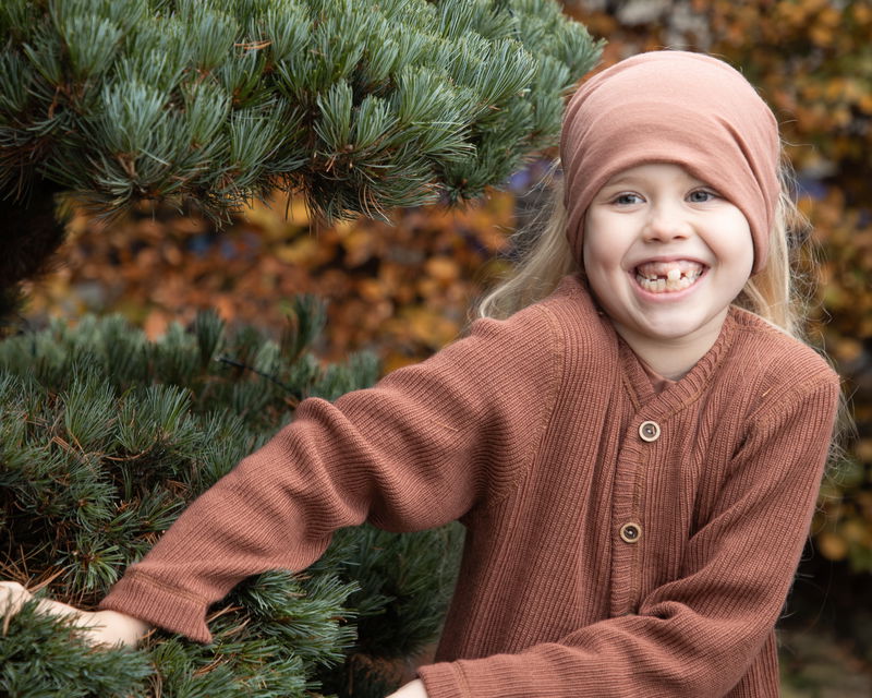 Kofta ull, Rostfärgad