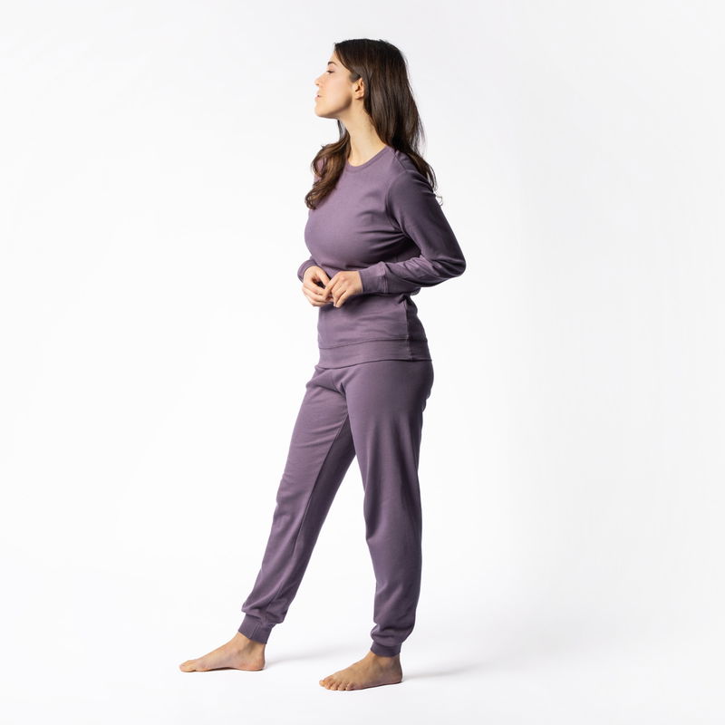 Pyjamas ekologisk bomull. lila
