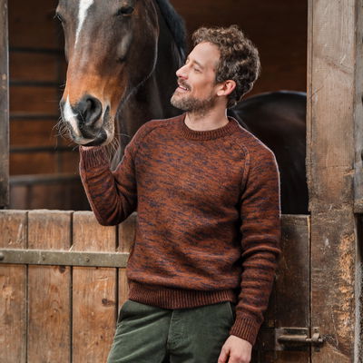 Tröja ekologisk ull brun