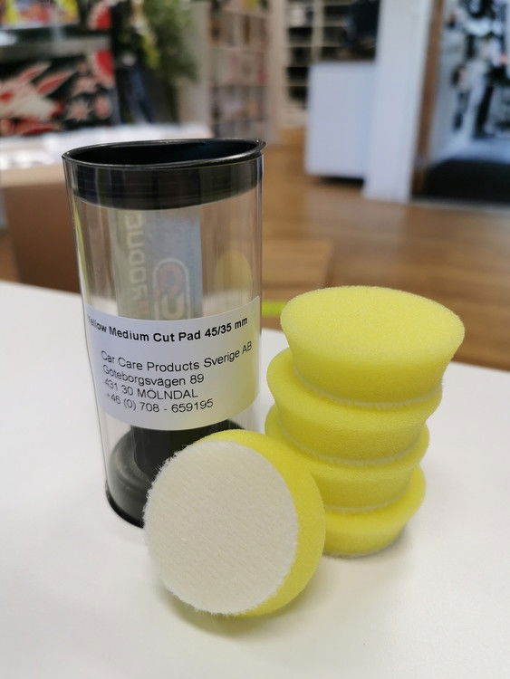 Yellow Medium Foam Pad 1,5" (35/45mm) 5-pack