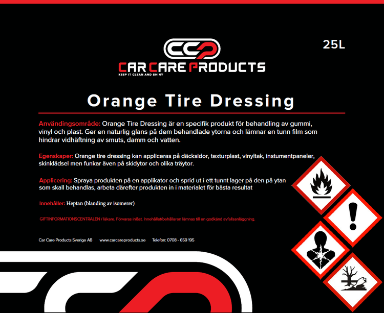 Orange Tire Dressing 25L