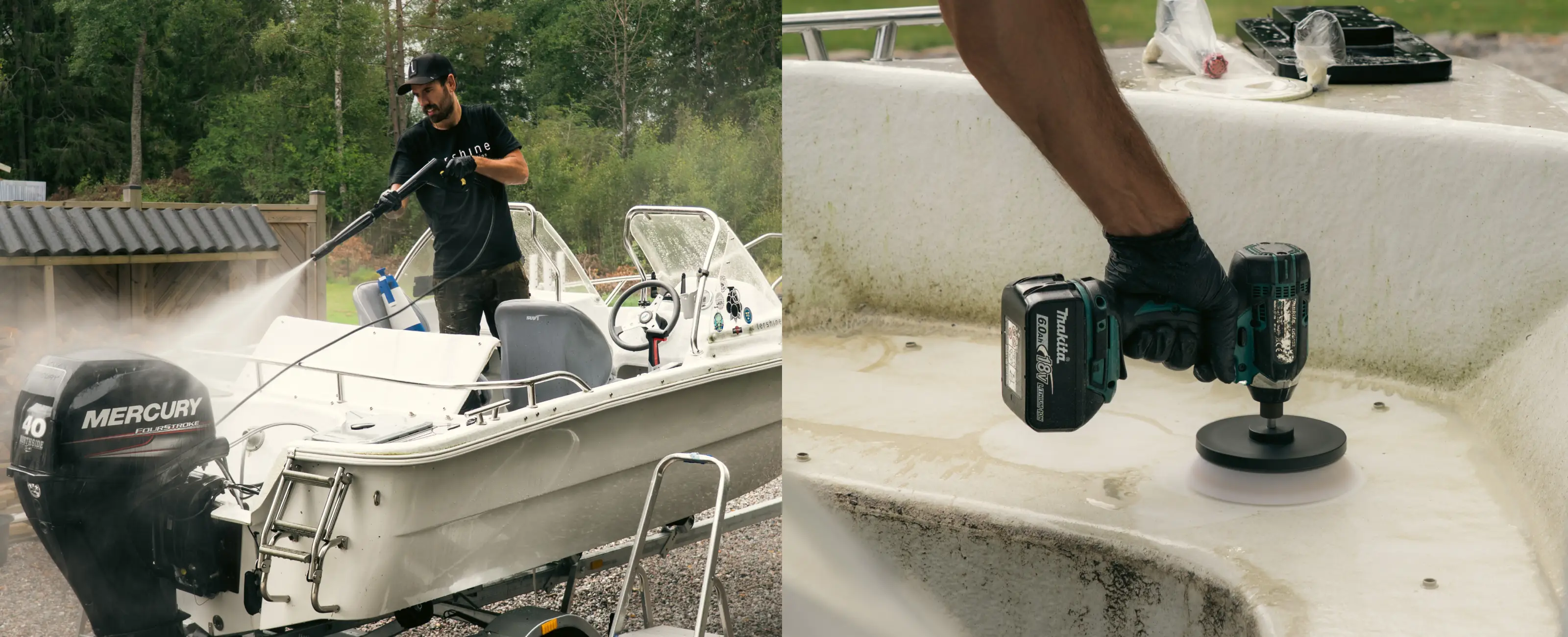 Rengöringsprodukter för båt, vattenskoter och andra sjöfordon