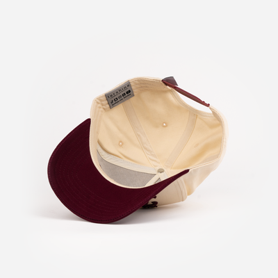 Baseball keps - Tershine Time - Off-White/Maroon