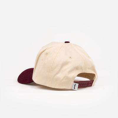 Baseball keps - Tershine Time - Off-White/Maroon