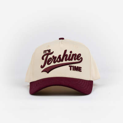 Baseball keps - Tershine Time - Off-White/Maroon