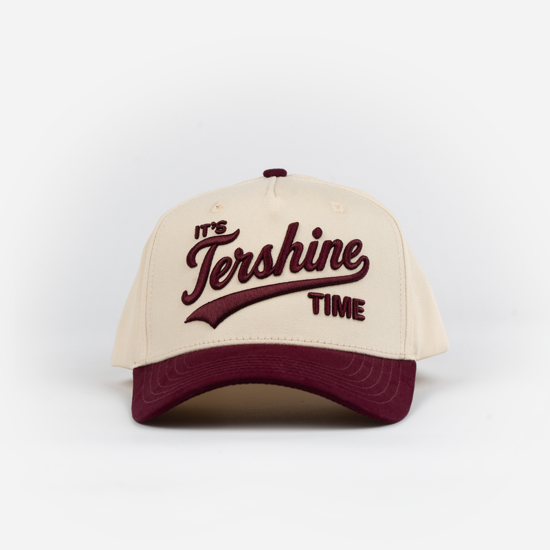 Baseball keps - Tershine Time - Off-White/Maroon