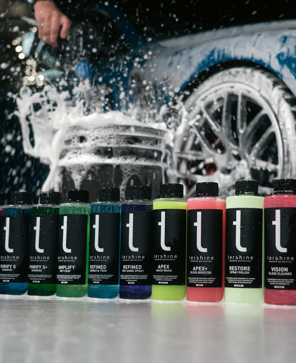 Färdiga produktpaket med Tershine-produkter