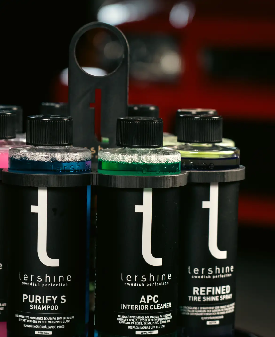 Tershine produktpaket för komplett bilvård – tvätt, polering och interiör