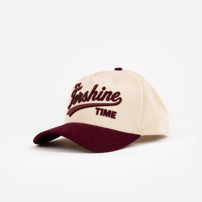 Baseball keps - Tershine Time - Off-White/Maroon