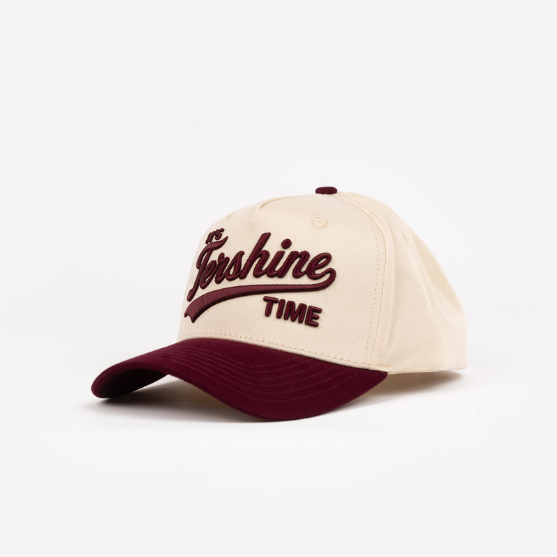 Baseball keps - Tershine Time - Off-White/Maroon