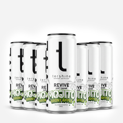 Revive - Mojito Grönt Äpple Soft Drink 330ml (Helt flak)