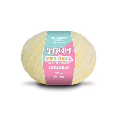 Circulo Amigurumi Pelúcia Cream 85 g polyestergarn med sammetslen yta för amigurumis och gosedjur
