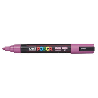 Posca PC-5M Raspberry med spets synlig, öppen marker sedd från sidan